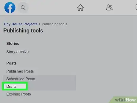 Imagen titulada Find Saved Drafts on Facebook Step 5