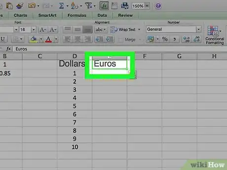 Imagen titulada Create a Currency Converter With Microsoft Excel Step 7