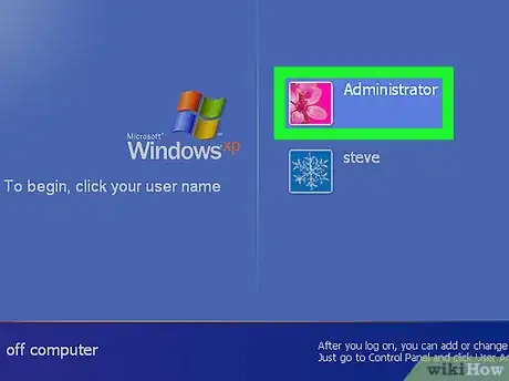 Imagen titulada Log on to Windows XP Using the Default Blank Administrator Password Step 5