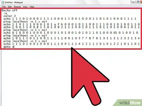 Imagen titulada Make the Matrix Raining Codes by Using Only Notepad Step 1