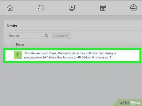 Imagen titulada Find Saved Drafts on Facebook Step 6