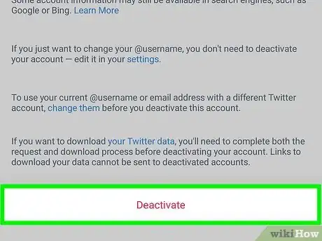 Imagen titulada Deactivate a Twitter Account Step 6