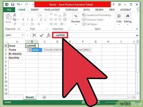 Imagen titulada Change from Lowercase to Uppercase in Excel Step 5