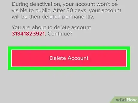 Imagen titulada Delete a TikTok Account Step 6