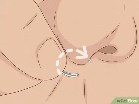 Imagen titulada Put a Hoop Nose Ring in Step 4