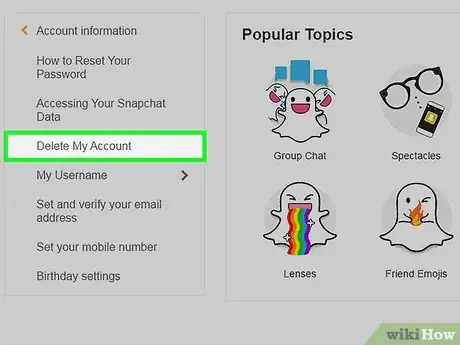 Imagen titulada Delete a Snapchat Account Step 15