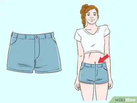 Imagen titulada Wear High Waisted Shorts Step 1