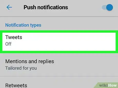 Imagen titulada Get Push Notifications for a Users Tweets on Twitter for Android App Step 8