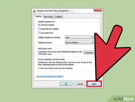 Imagen titulada Change the Position of the Taskbar in Windows 7 Step 3