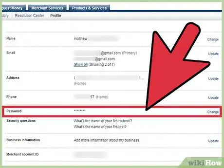 Imagen titulada Change a PayPal Password Step 3