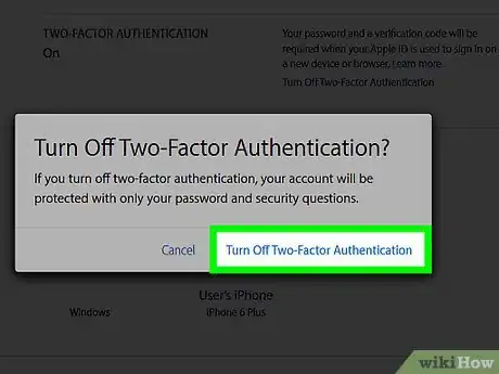Imagen titulada Turn Off Two‐Factor Authentication on an iPhone Step 9