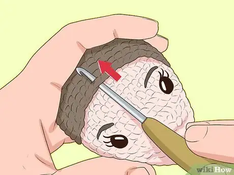 Imagen titulada Make Amigurumi Hair Step 17