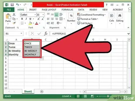 Imagen titulada Change from Lowercase to Uppercase in Excel Step 8