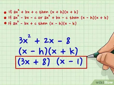 Imagen titulada Factor Second Degree Polynomials (Quadratic Equations) Step 8