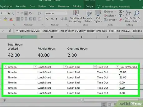 Imagen titulada Calculate Time on Excel Spreadsheet Step 7