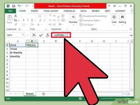 Imagen titulada Change from Lowercase to Uppercase in Excel Step 6