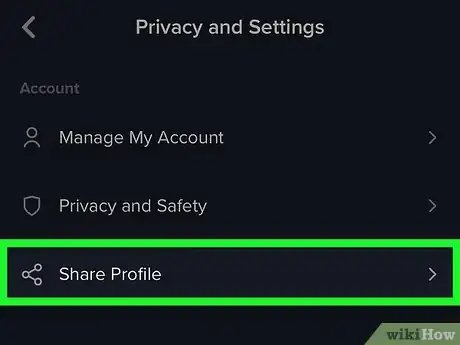 Imagen titulada Share Your Tik Tok Profile on Social Media on iPhone or iPad Step 4