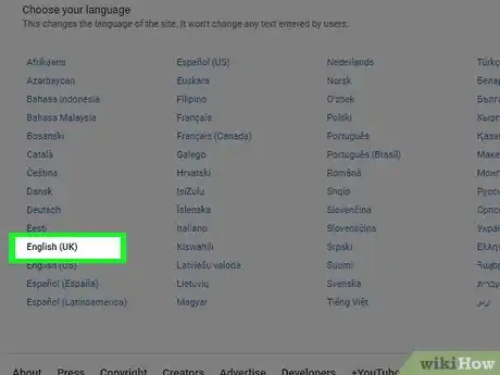 Imagen titulada Change YouTube Language Setting Step 5