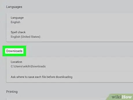 Imagen titulada Change the Download Location in Chrome Step 4