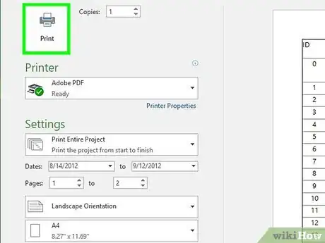 Imagen titulada Print a Gantt Chart in Microsoft Project Step 13