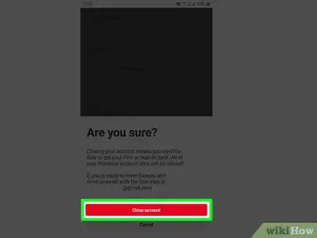 Imagen titulada Delete a Pinterest Account Step 5