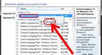 desinstalar Internet Explorer 11 en Windows 7