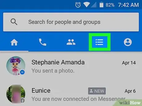 Imagen titulada See Messages from Non‐Friends on Facebook Messenger on Android Step 3