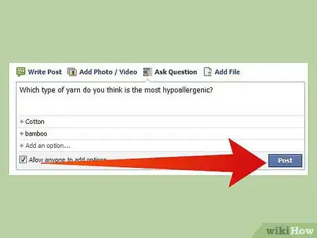Imagen titulada Ask a Question on Facebook Step 13