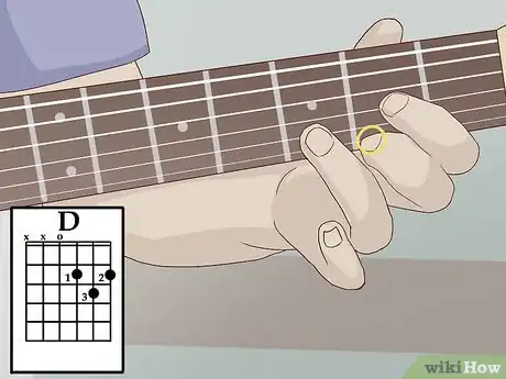 Imagen titulada Play the D Chord for Guitar Step 4
