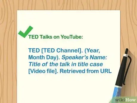 Imagen titulada Cite TED Talks in APA Step 5