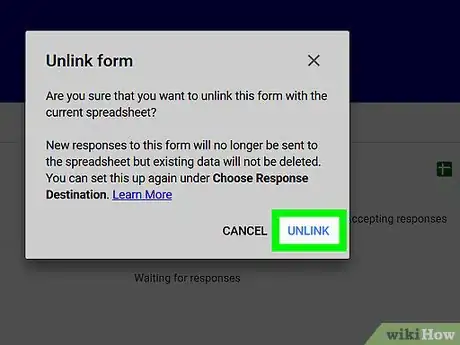 Imagen titulada Unlink a Form on Google Sheets on PC or Mac Step 11