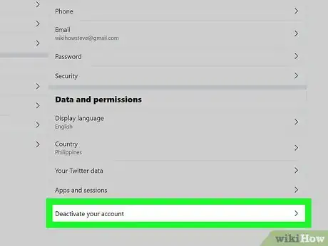 Imagen titulada Delete a Twitter Account Step 4