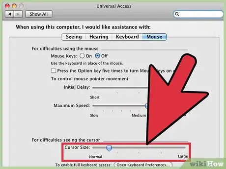 Imagen titulada Change a Mouse Pointer Size in Mac Os X Step 9