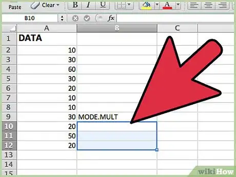 Imagen titulada Calculate Mode Using Excel Step 5