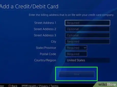 Imagen titulada Add a Credit Card to the PlayStation Store Step 11