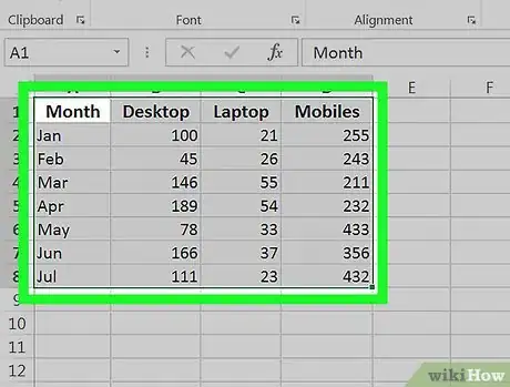 Imagen titulada Make a Line Graph in Microsoft Excel Step 4