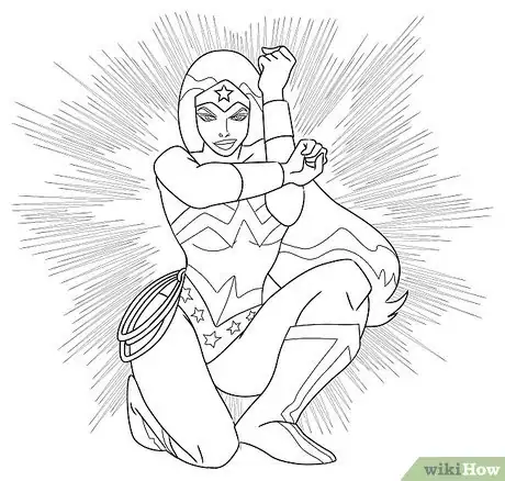 Imagen titulada WonderWoman Outline Step 10