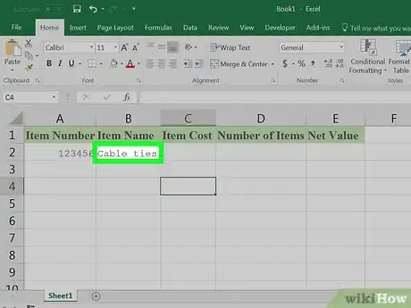 Imagen titulada Create an Inventory List in Excel Step 14