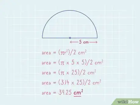 Imagen titulada Find the Area of a Semicircle Step 3