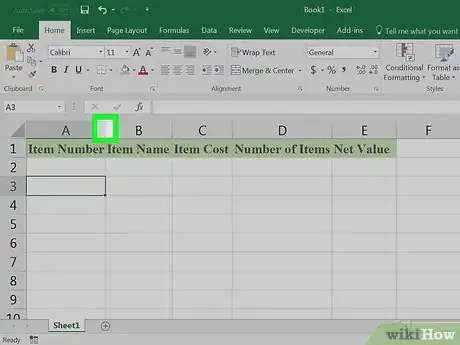 Imagen titulada Create an Inventory List in Excel Step 12