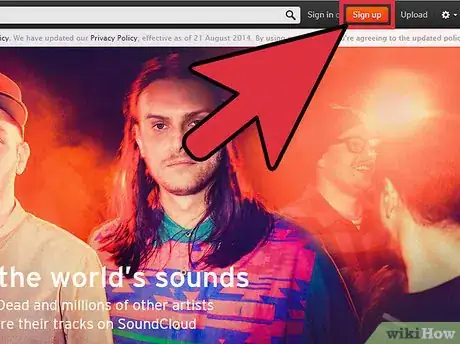 Imagen titulada Create an Account on Soundcloud Step 1