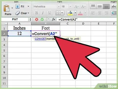 Imagen titulada Convert Measurements Easily in Microsoft Excel Step 5