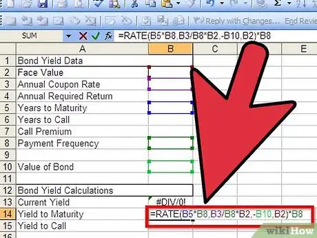 Imagen titulada Calculate Bond Yield in Excel Step 5