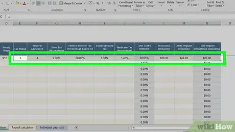 Imagen titulada Prepare Payroll in Excel Step 9