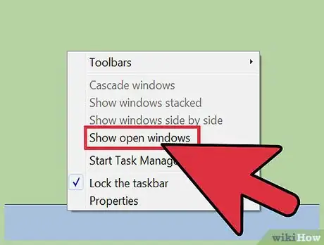Imagen titulada Minimize All Open Windows Without Having a Windows Button Step 3