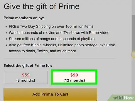 Imagen titulada Give Amazon Prime As a Gift Step 2