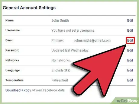 Imagen titulada Change Your Facebook Email Step 4