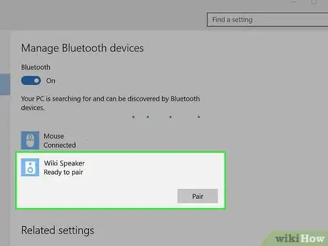 Imagen titulada Connect a Bluetooth Speaker to Windows 10 Step 5