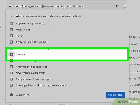 Imagen titulada Create a Filter in Gmail Step 3