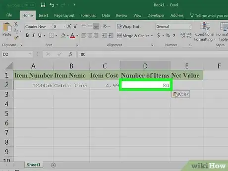 Imagen titulada Create an Inventory List in Excel Step 16